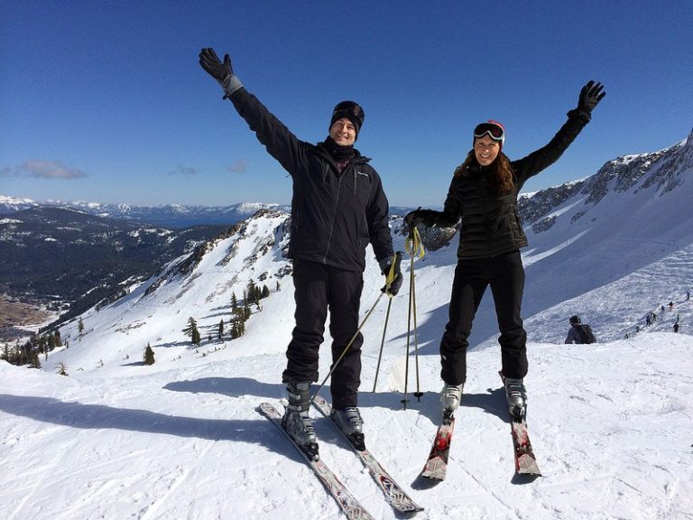 pregnant skier