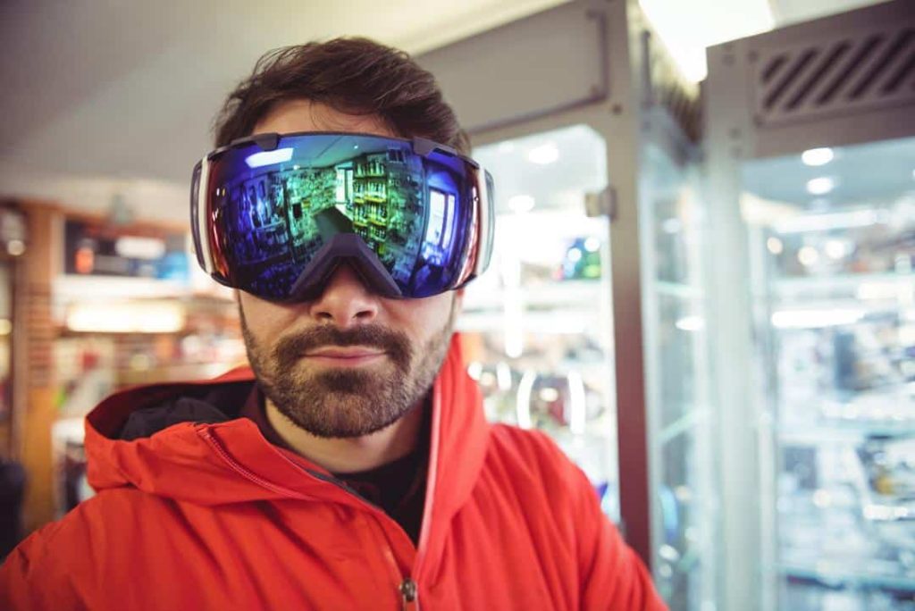 Man Wearing Ski Googles