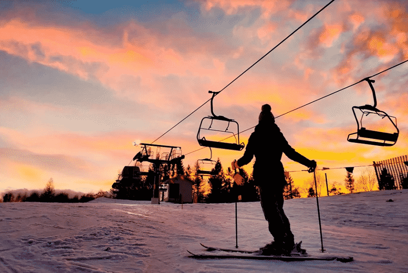 skier-and-sunset