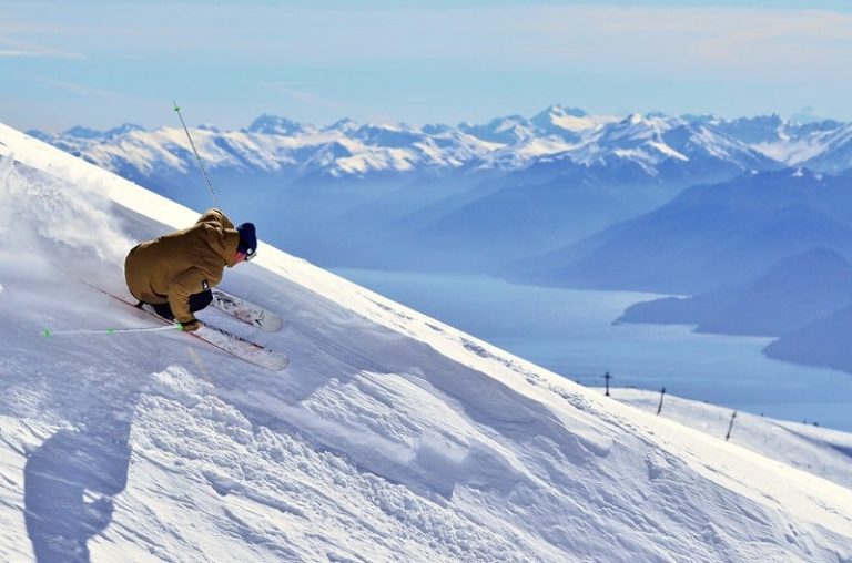 skier in brown