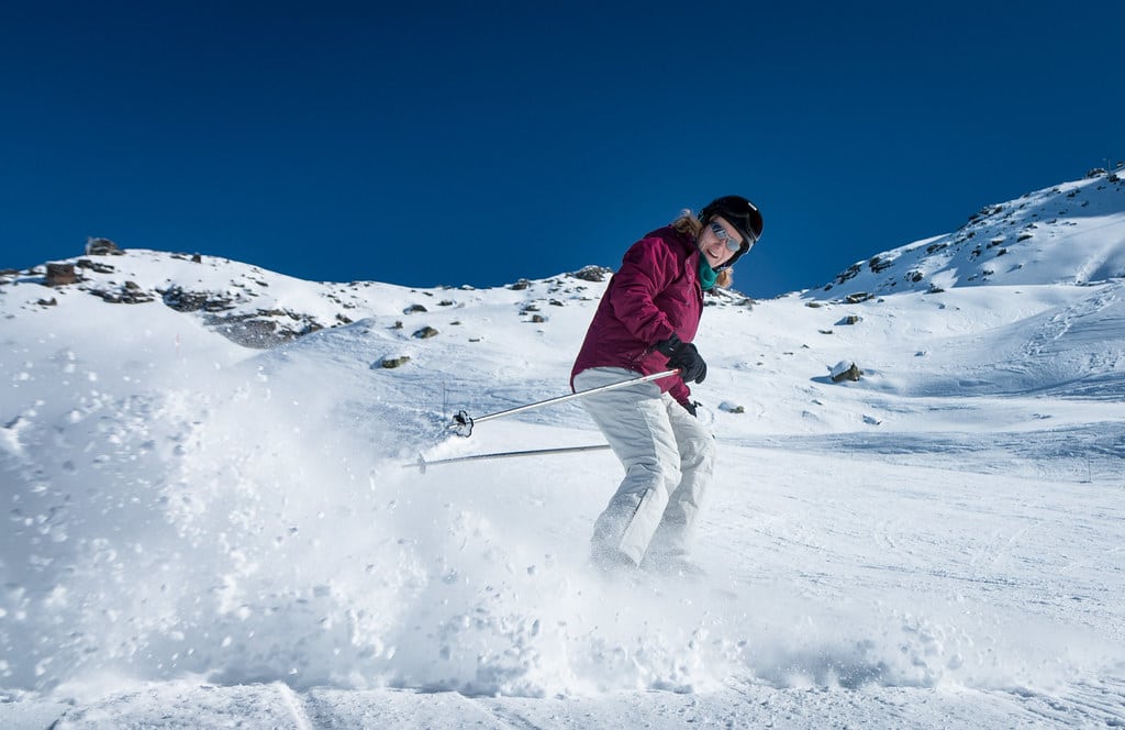 Woman Skiing