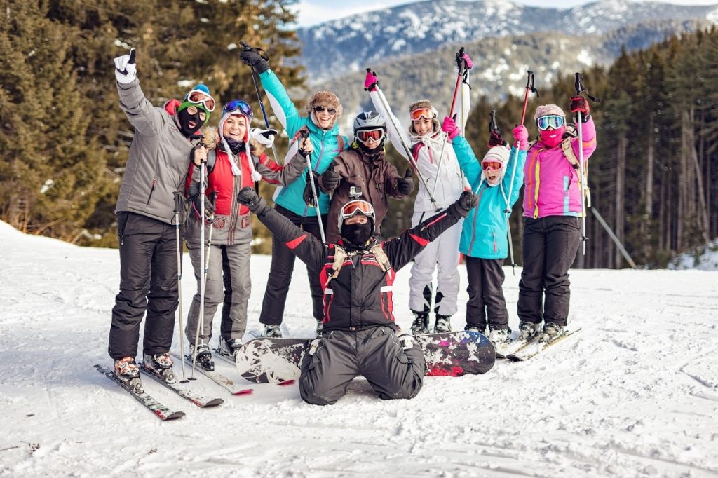 Friends On Skiing Resort
