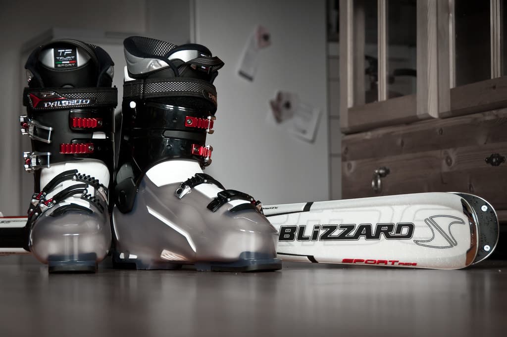Gray Ski Boots