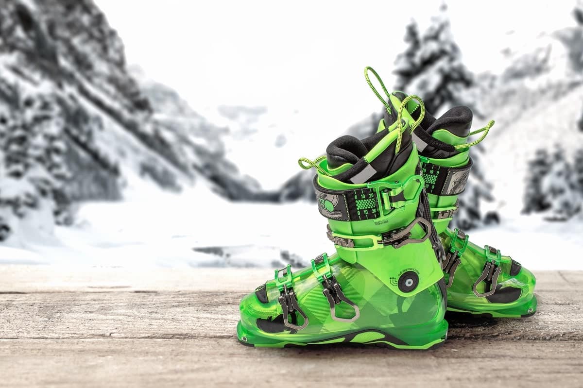 Green Ski Boots