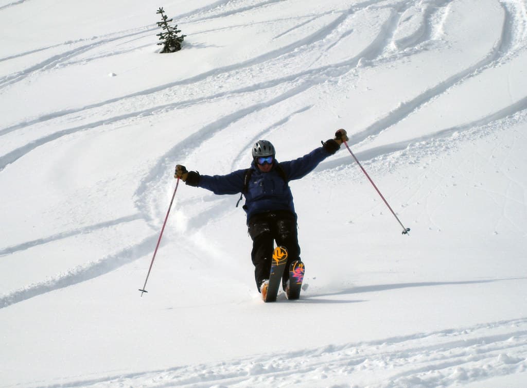 Downhill skiing