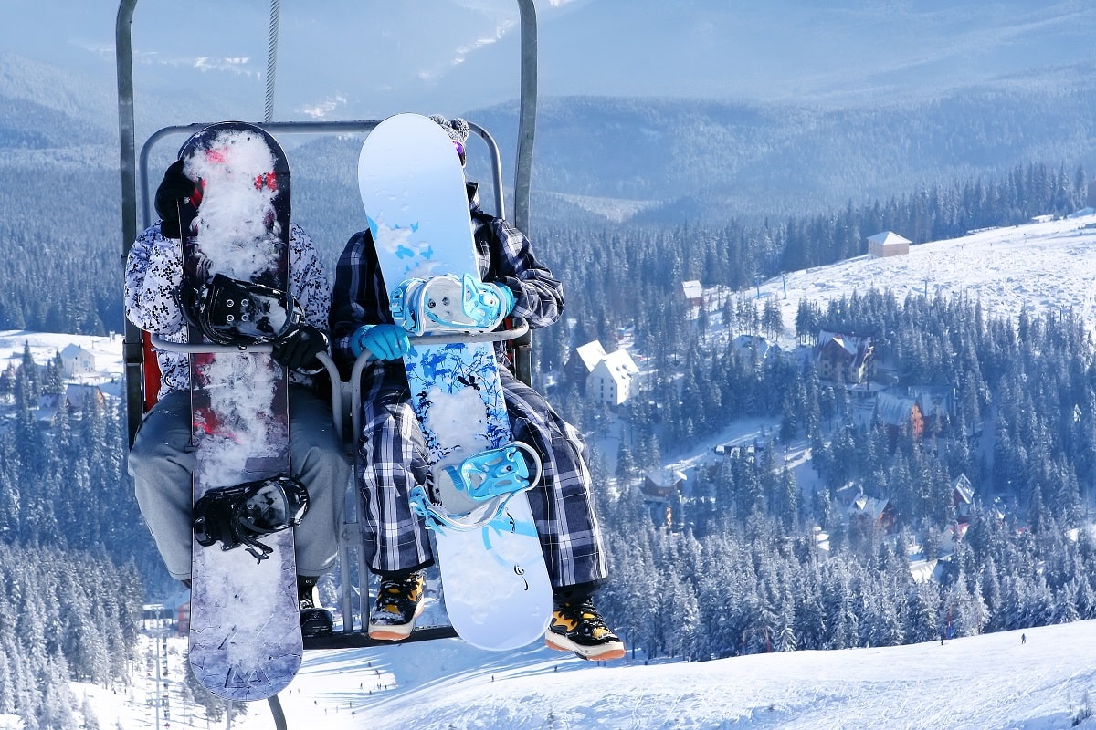 Snowboard Ski Lift