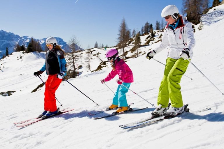 Family Skiing - California