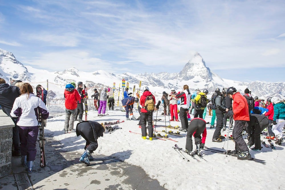 Skiing at Zermatt Switzerland