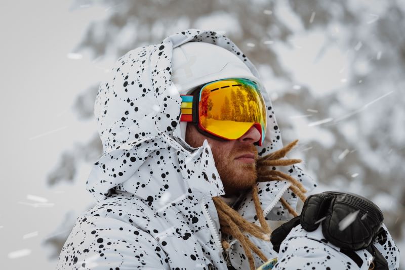 man wearing ski goggles