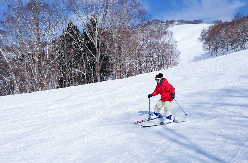 skiing downhill
