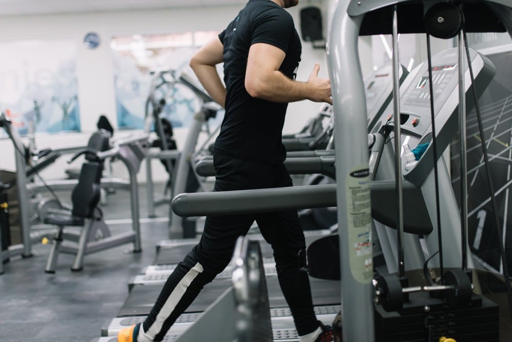 Man on treadmill