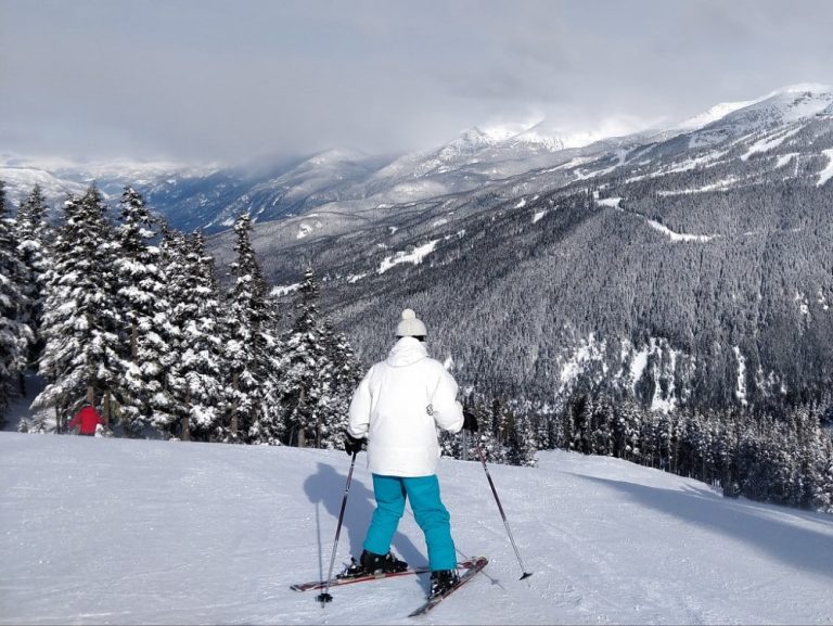 Michiko skis Whistler