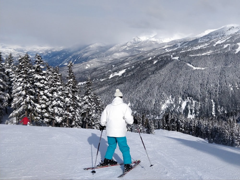 Michiko skis Whistler