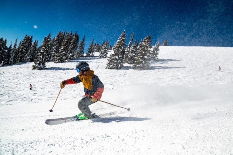 Orange Jacket Skier