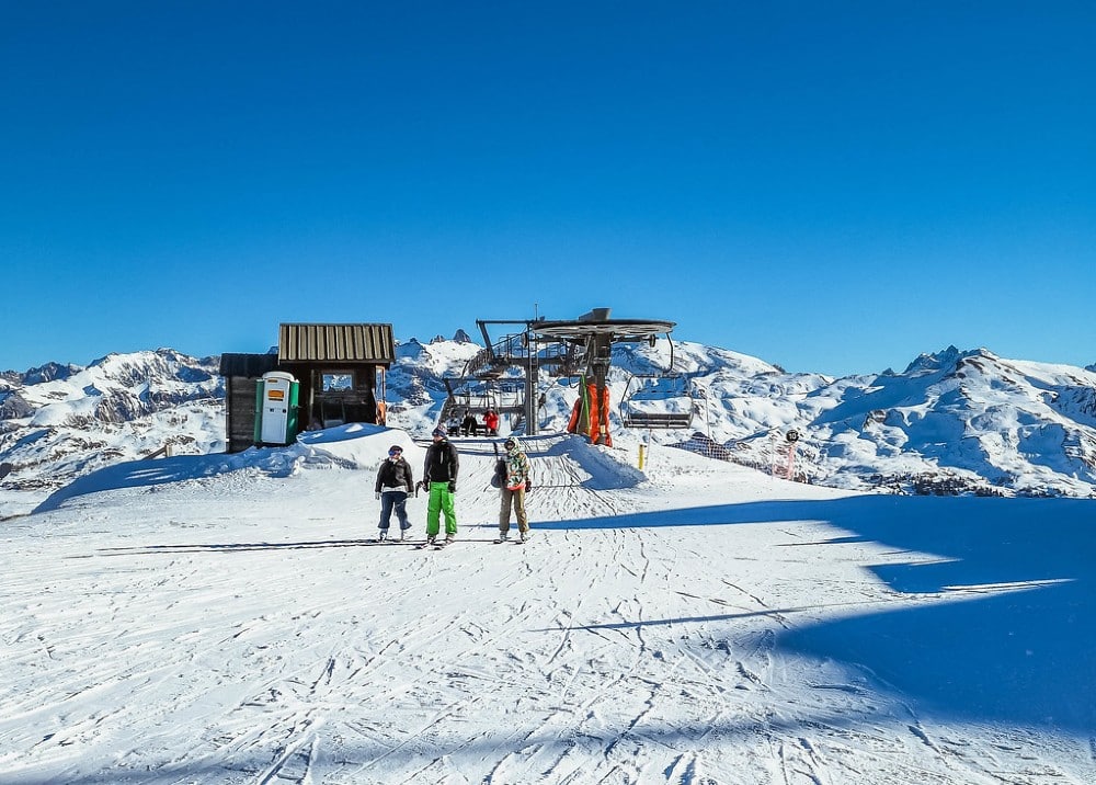 People at ski resort