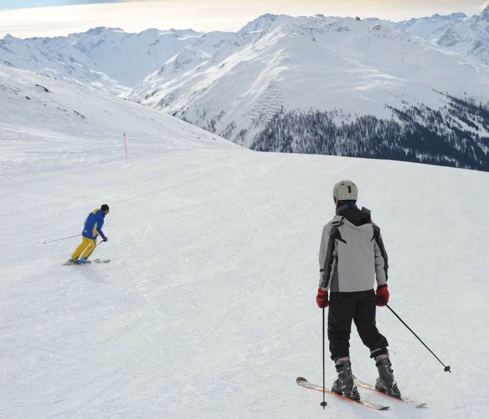 Skiing in Davos