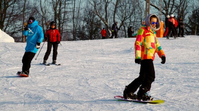 Skiing or Snowboarding