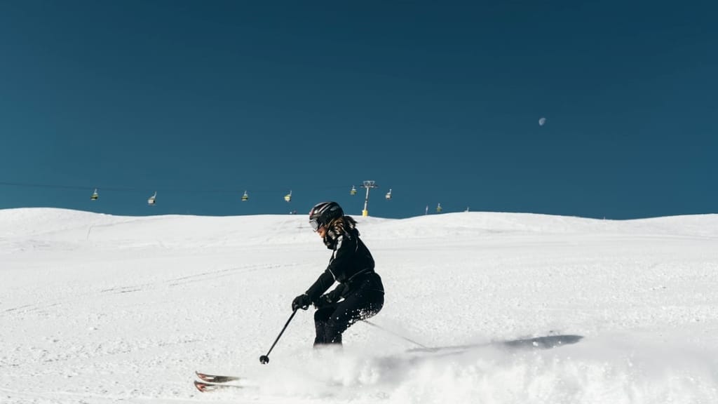 girl on ski