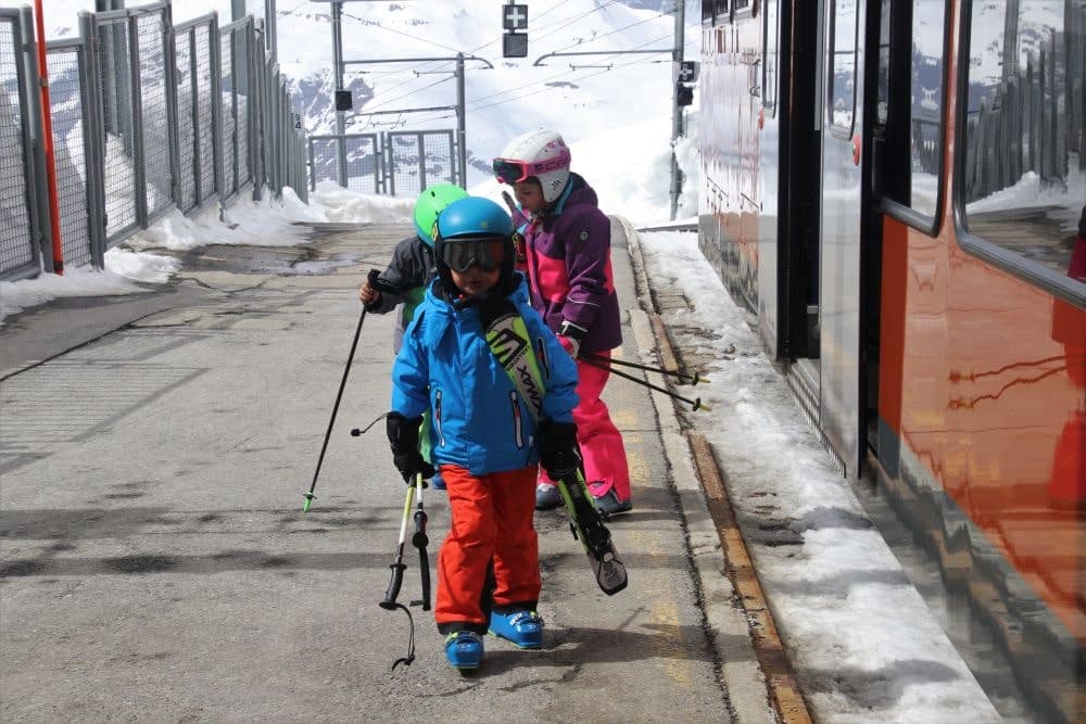 kids from skiing