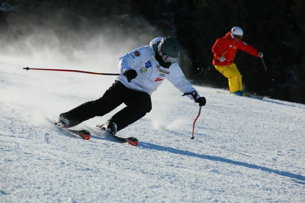 night skier