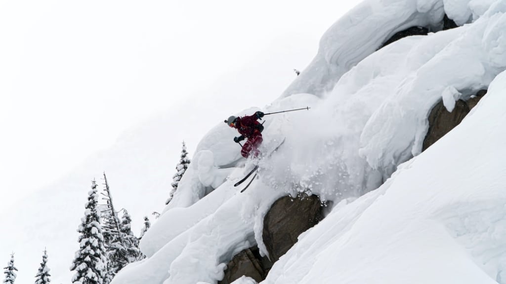 ski down a slope