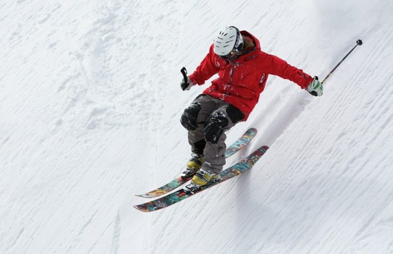 ski down slope