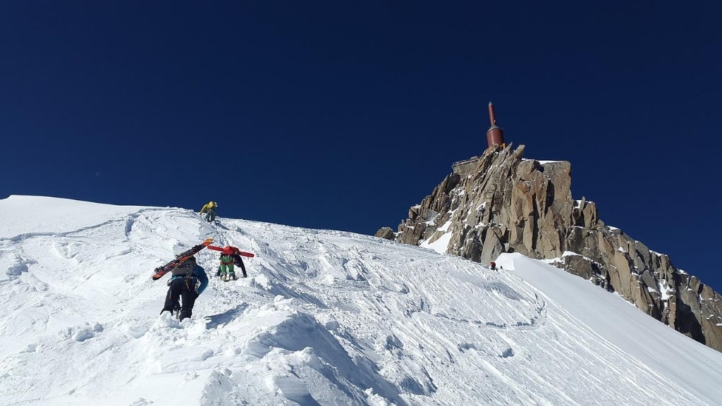 skier climbing