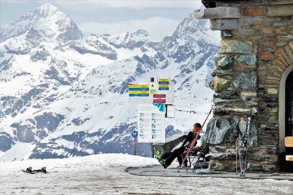 skiing in Switzerland