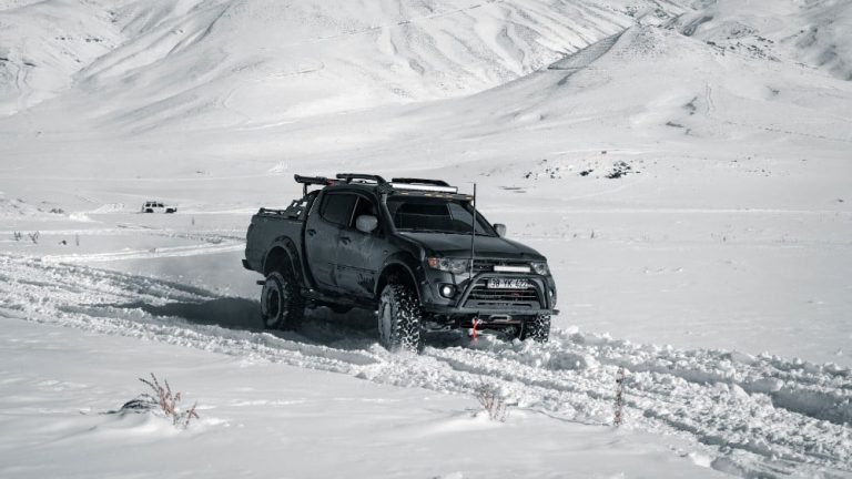 truck in snow
