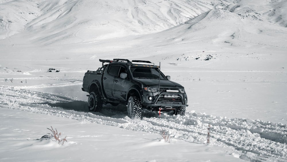 truck in snow