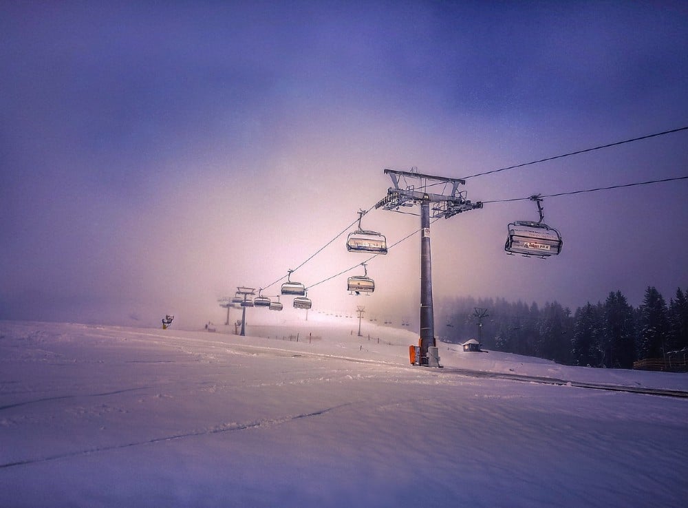 Ski Lifts at Night
