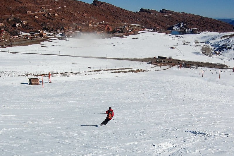 Skiing at Oukaimeiden, Morocco Africa