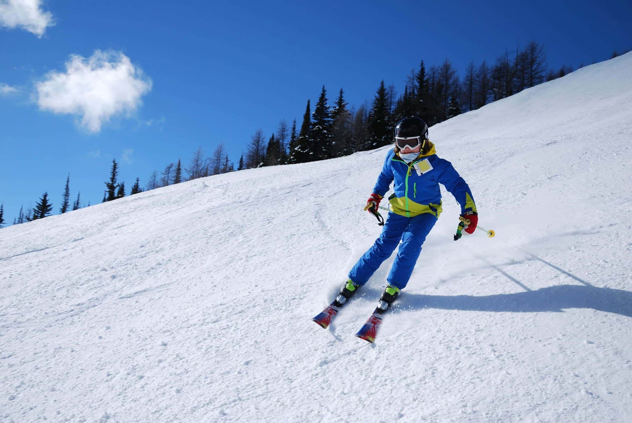 girl on ski