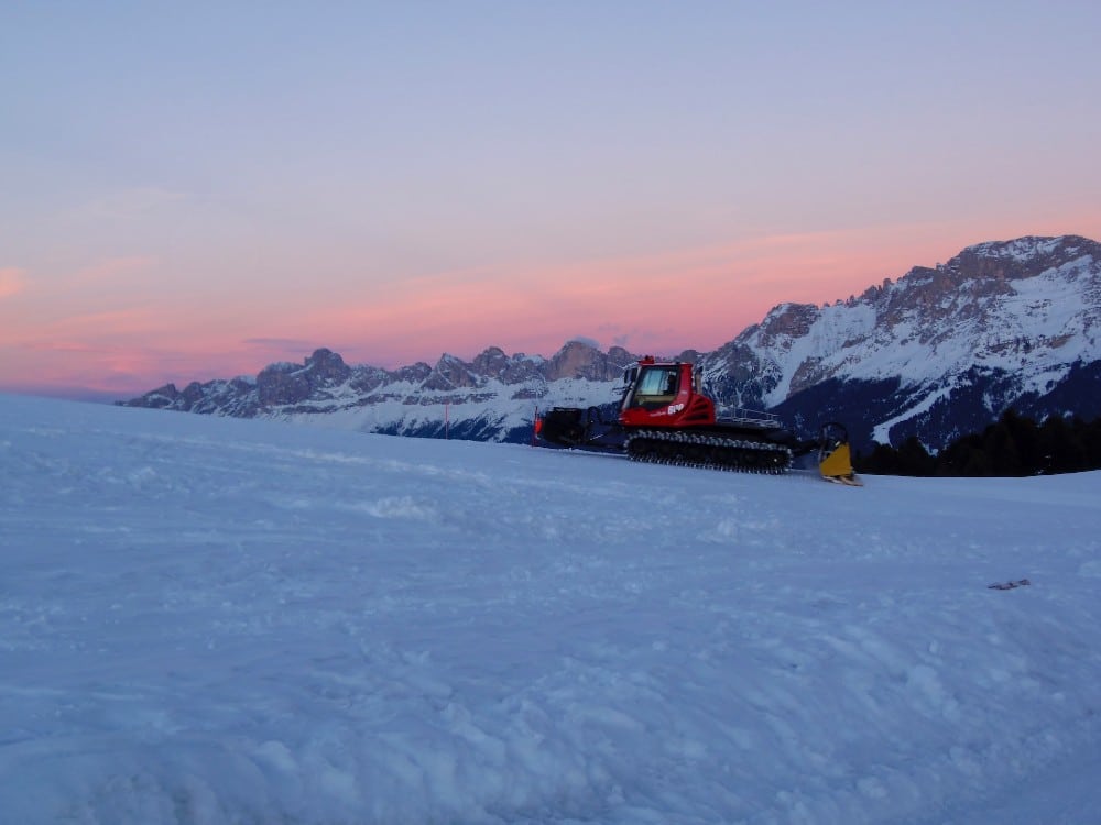 Snowcat at work Passo