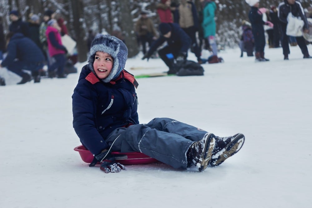 kid in snow