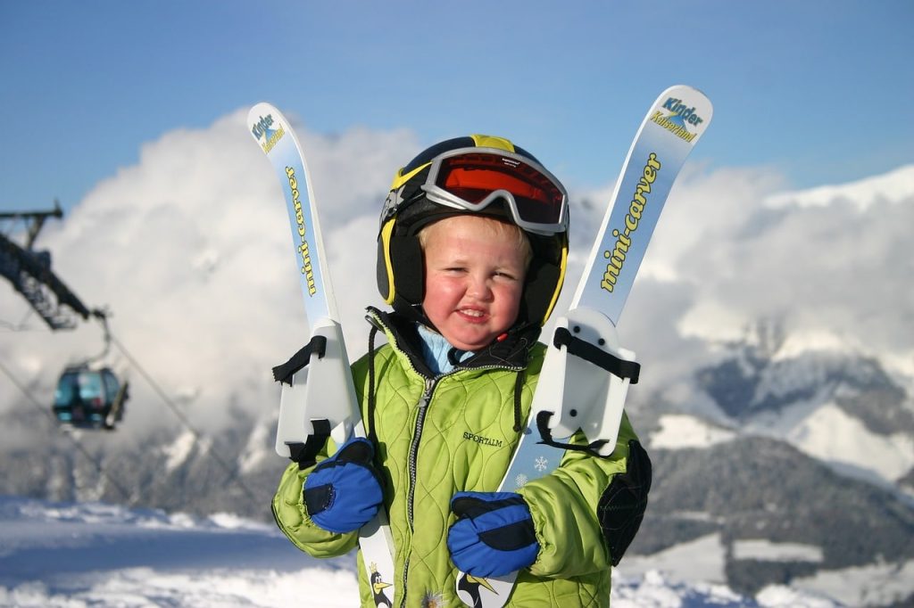 skiing with toddler