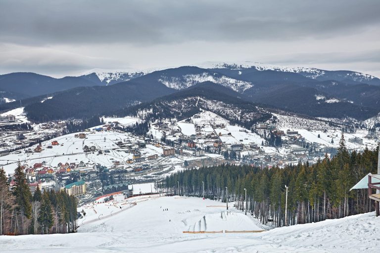 Panorama of ski resort