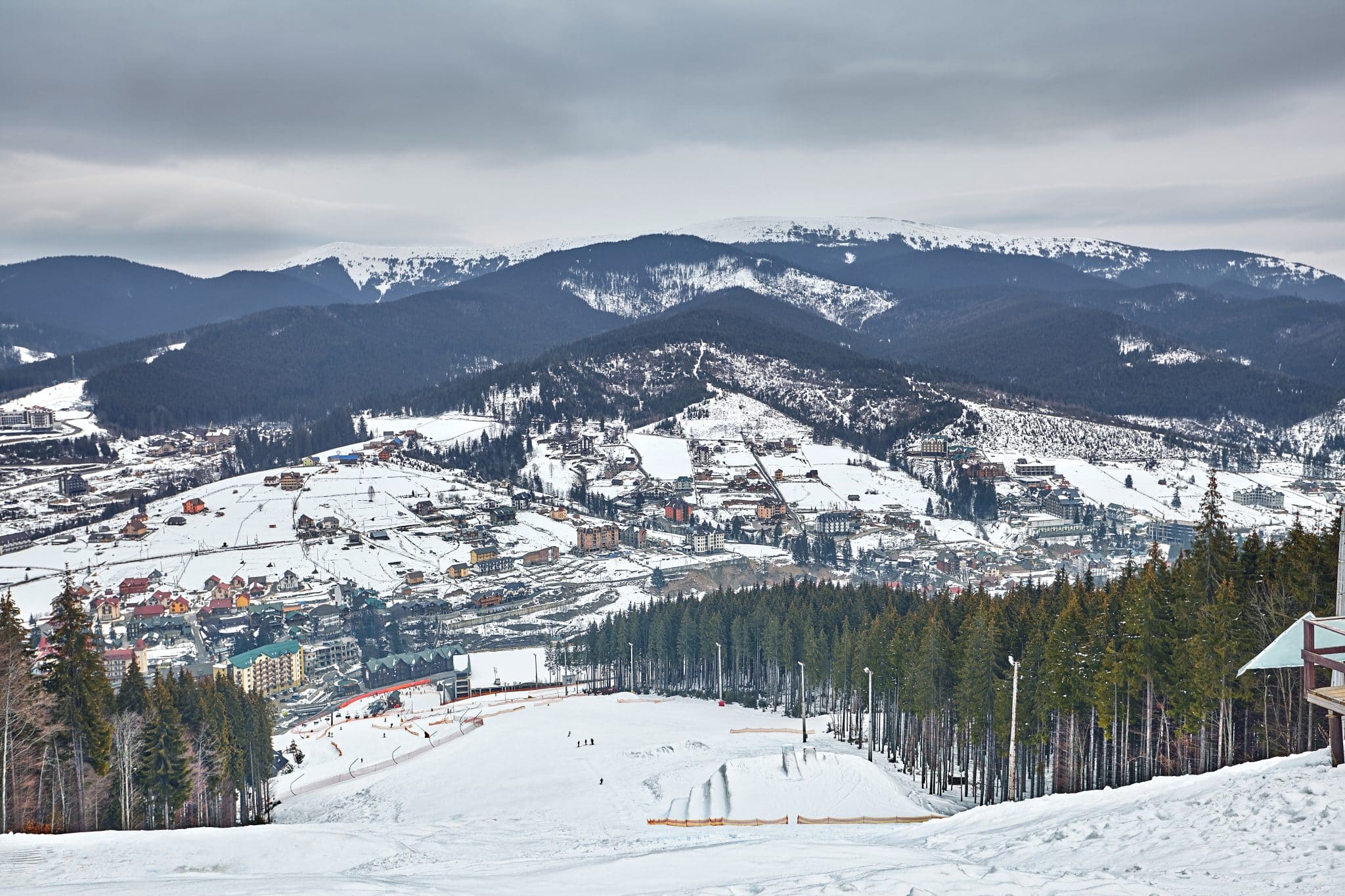 Panorama of ski resort
