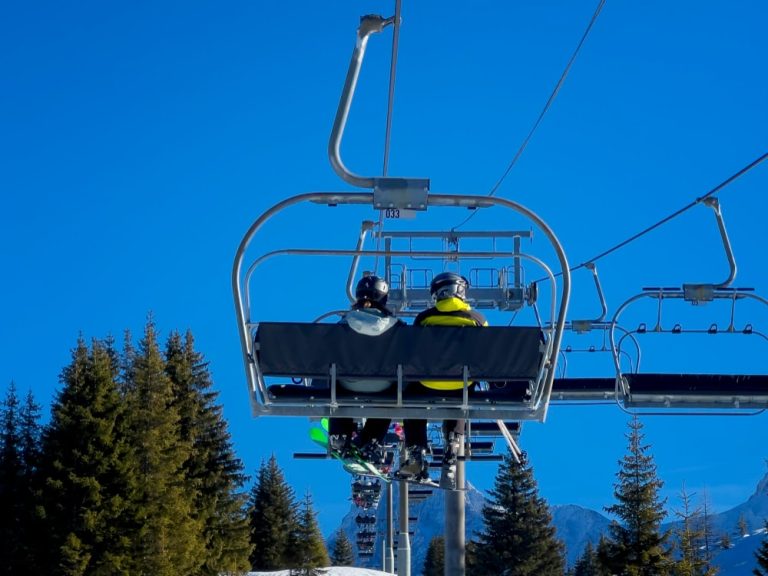 People on chair lift