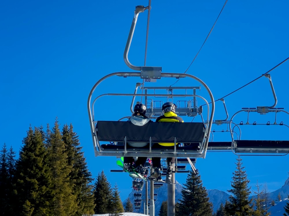 People on chair lift