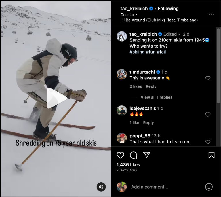 trying old skis