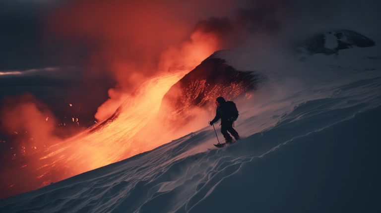 volcano skiing